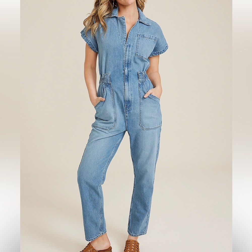 Maurices Utility Denim Jumpsuit